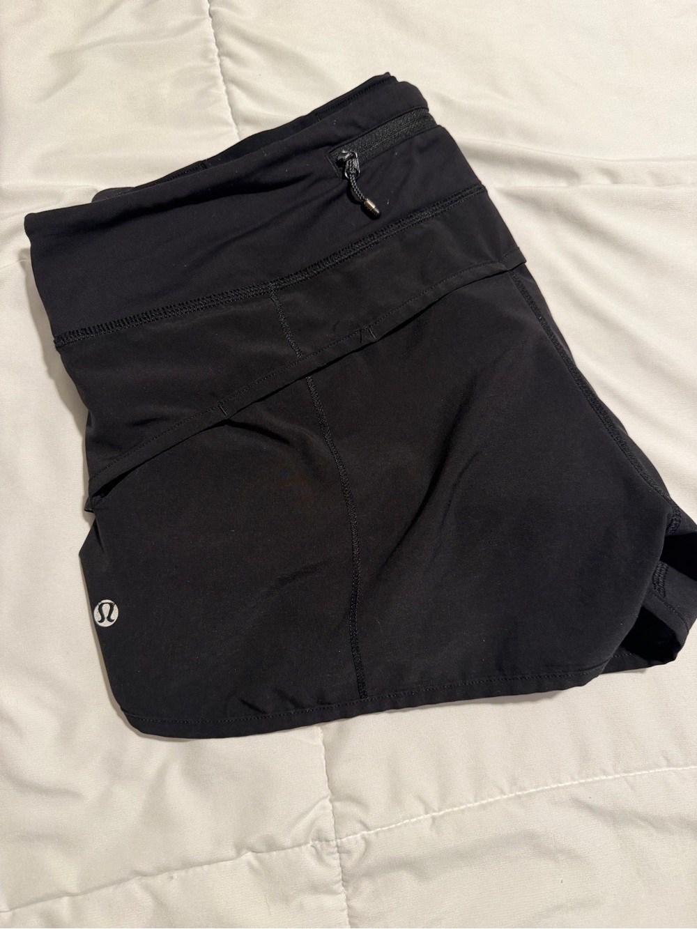 lululemon athletica Black Women's Athletic Shorts with Logo - Picture 2 of 3